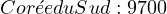 Cor&eacute;e du Sud : 9 700